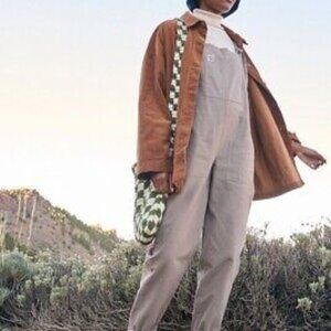 Lucy & Yak original dungarees cotton in pebble/taupe